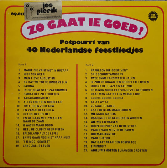 Unknown Artist - Zo Gaat 'ie Goed (LP)