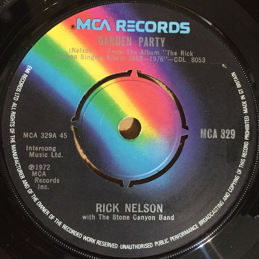 Rick Nelson & The Stone Canyon Band - Garden Party 17450 Vinyl Singles VINYLSINGLES.NL