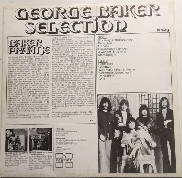 George Baker Selection - Hot Baker (LP) Vinyl LP Vinyl Very Good (VG) <br> Hoes Good Plus (G+)