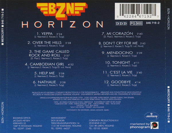 BZN - Horizon (CD) Compact Disc Goede Staat
