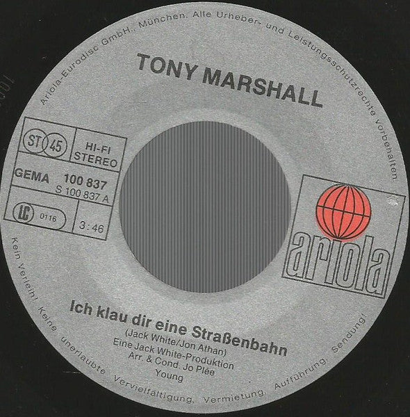 Tony Marshall - Ich Klau Dir Eine Straßenbahn 39176 Vinyl Singles Goede Staat