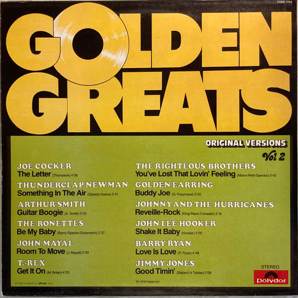 Various - Golden Greats Vol 1 (LP) 49972 Vinyl LP VINYLSINGLES.NL