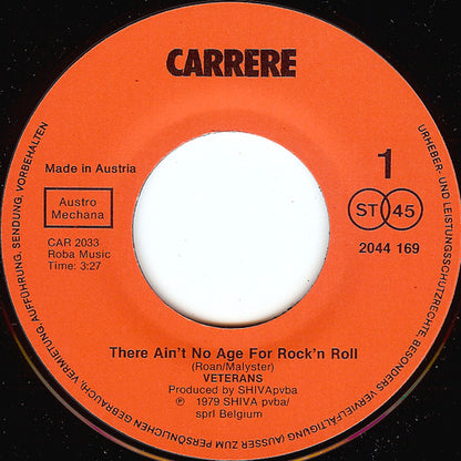 Veterans - There Ain't No Age For Rock 'n' Roll Vinyl Singles Vinyl Very Good (VG) <br> Hoes Generic