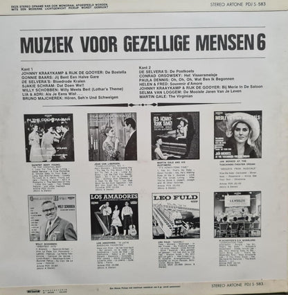 Various - Muziek Voor Gezellige Mensen 6 (LP) Vinyl LP Vinyl Very Good (VG) <br> Hoes Good Plus (G+)