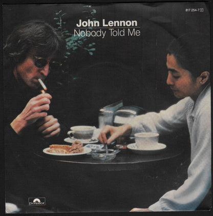 John Lennon - Nobody Told Me Vinyl Singles Vinyl Very Good (VG) <br> Hoes Good Plus (G+)
