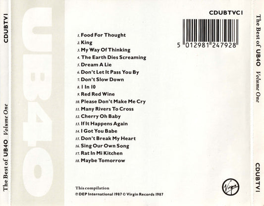 UB40 - The Best Of UB40 - Volume One (CD)