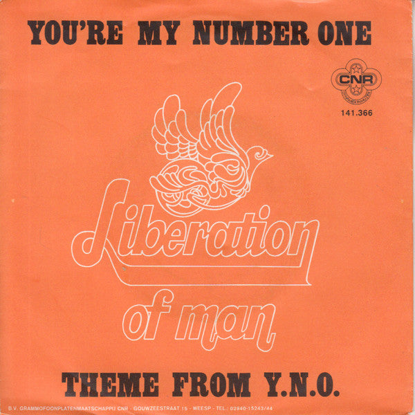 Liberation Of Man - You're My Number One Vinyl Singles Vinyl Very Good (VG) <br> Hoes Good Plus (G+)