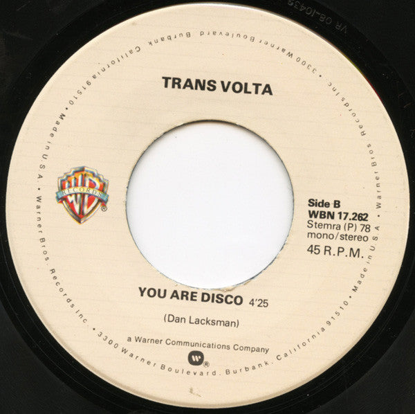 Transvolta - Disco Computer Vinyl Singles Vinyl Very Good (VG) <br> Hoes Generic