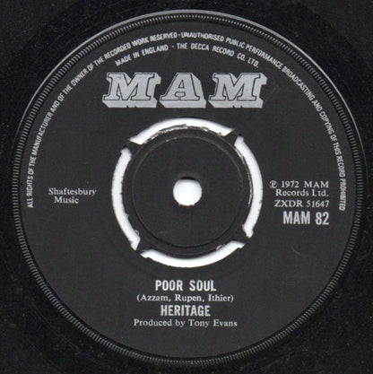 Heritage - Poor Soul Vinyl Singles Vinyl Goed / Hoes Generic