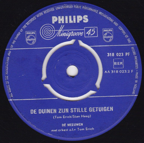 Meeuwen - De Oude Muzikant Vinyl Singles Vinyl Very Good (VG) <br> Hoes Good Plus (G+)