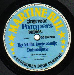 Martine Bijl - Zingt Voor Pamper Babies: Het Lelijk Jonge Eendje (Flexi-discs) Flexi-disk Vinyl Very Good (VG) <br> Hoes Good Plus (G+)