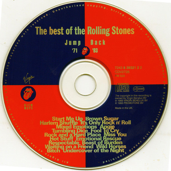 Rolling Stones - Jump Back (The Best Of The Rolling Stones '** - '**) (CD) Compact Disc Goede Staat