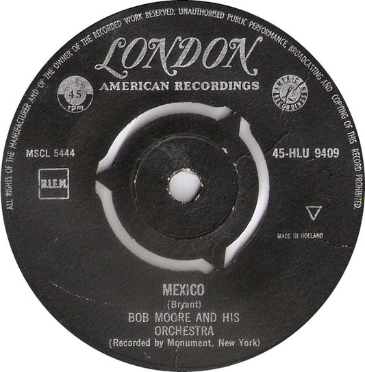 Bob Moore - Mexico Vinyl Singles Vinyl Very Good (VG) <br> Hoes Generic
