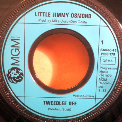 Jimmy Osmond - Tweedlee Dee Vinyl Singles Vinyl Goed / Hoes Generic