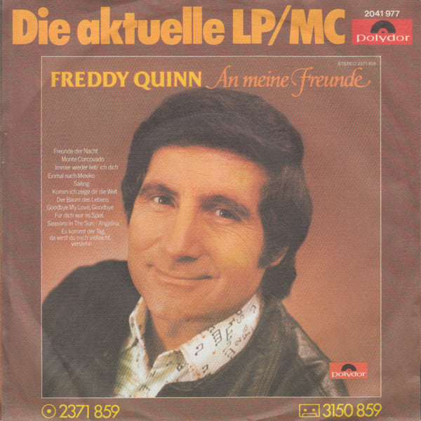 Freddy Quinn - Komm, Ich Zeige Dir Die Welt Vinyl Singles Vinyl Very Good (VG) <br> Hoes Good Plus (G+)