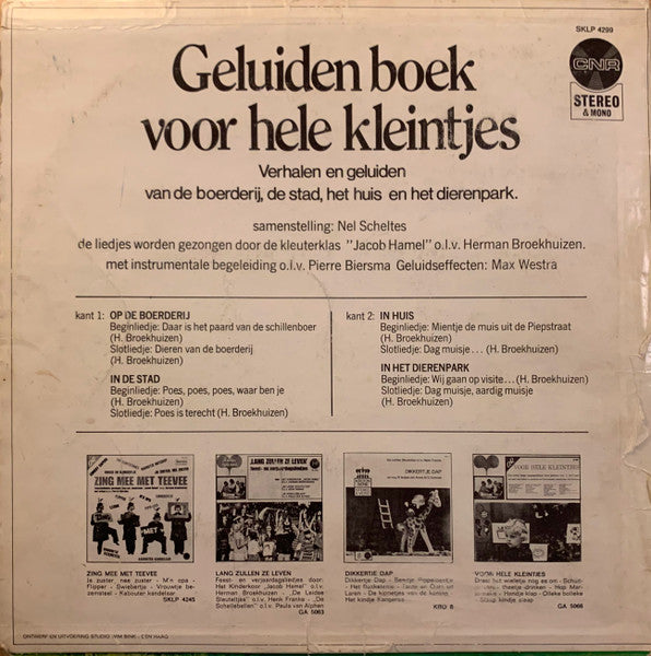 Kinderkoor Jacob Hamel - Geluiden Boek Voor Hele Kleintjes (LP) 51089 Vinyl LP Goede Staat