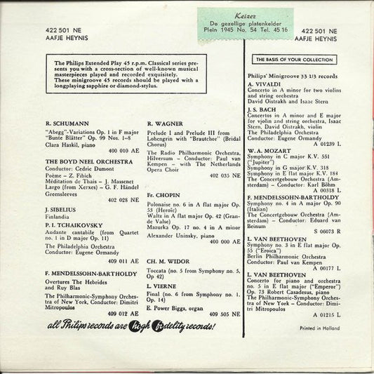 Aafje Heynis - Aafje Heynis With Pierre Palla Vinyl Singles EP Vinyl Zeer Goed / Hoesje Goed "VINYLSINGLES.NL"