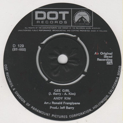 Andy Kim - Baby, I Love You Vinyl Singles Vinyl Zeer Goed / Hoesje Generic "VINYLSINGLES.NL"