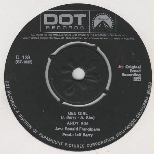 Andy Kim - Baby, I Love You Vinyl Singles Vinyl Zeer Goed / Hoesje Generic "VINYLSINGLES.NL"