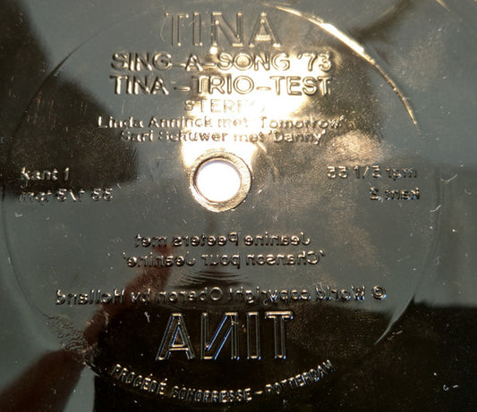 Various - Sing A Song '** Tina-Trio-Test (Flexi-disc) Flexi-disk Vinyl Zeer Goed / Hoesje Goed "VINYLSINGLES.NL"