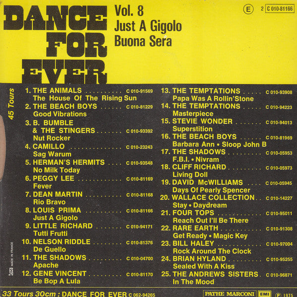 Louis Prima - Just A Gigolo Vinyl Singles Vinyl Very Good (VG) <br> Hoes Good Plus (G+)