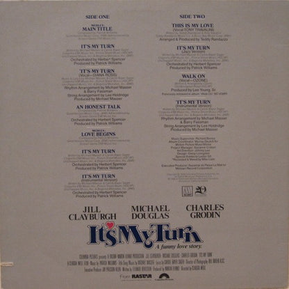 Various - Music From The Original Motion Picture Soundtrack "It's My Turn" (LP) Vinyl LP Vinyl Very Good (VG) <br> Hoes Good Plus (G+)