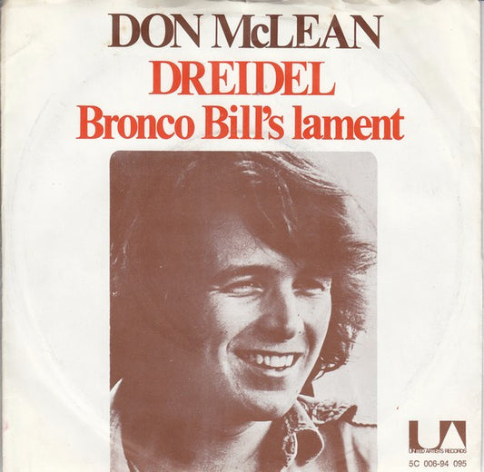 Don McLean - Dreidel Vinyl Singles Vinyl Very Good (VG) <br> Hoes Good Plus (G+)