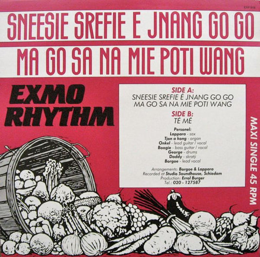 Exmo Rhythm - Sneesie Srefie É Jnang Go Go Ma Go Sa Na Mie Poti Wang (Maxi-Single) Maxi-Singles Vinyl Zeer Goed / Hoesje Goed "VINYLSINGLES.NL"