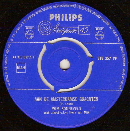 Wim Sonneveld - Aan De Amsterdamse Grachten Vinyl Singles Vinyl Goed / Hoes Generic