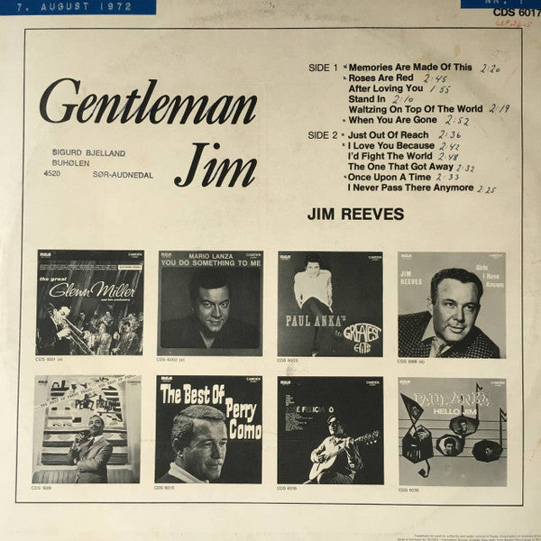 Jim Reeves - Gentleman Jim (LP) 40620 Vinyl LP Goede Staat