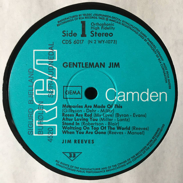 Jim Reeves - Gentleman Jim (LP) 40620 Vinyl LP Goede Staat