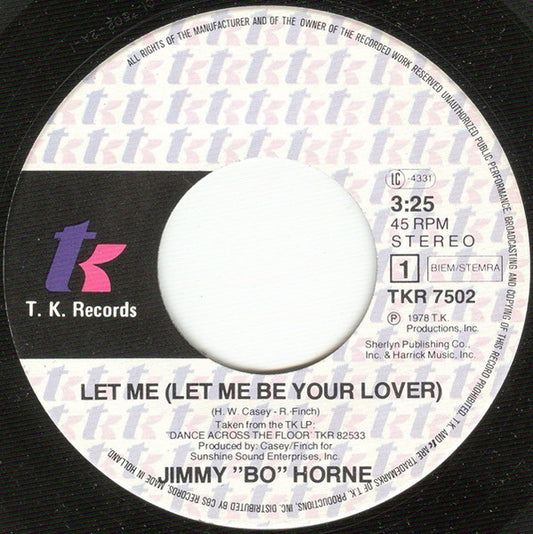 Jimmy "Bo" Horne - Let Me (Let Me Be Your Lover) 35326 Vinyl Singles VINYLSINGLES.NL
