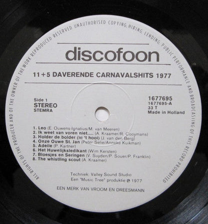 Various - Elf + * Daverende Carnavals Hits '** (LP) (B-Keus) Vinyl LP Vinyl Goed / Hoes Redelijk