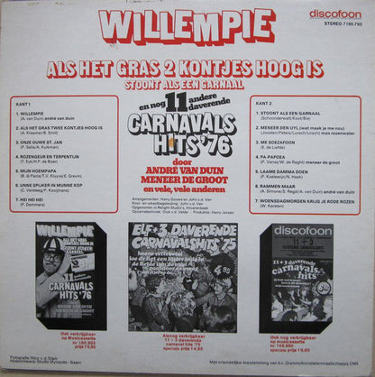 Various - Willempie, Als Het Gras 2 Kontjes Hoog Is, Stoont Als Een Garnaal '76 (LP) 49084 Vinyl LP Goede Staat