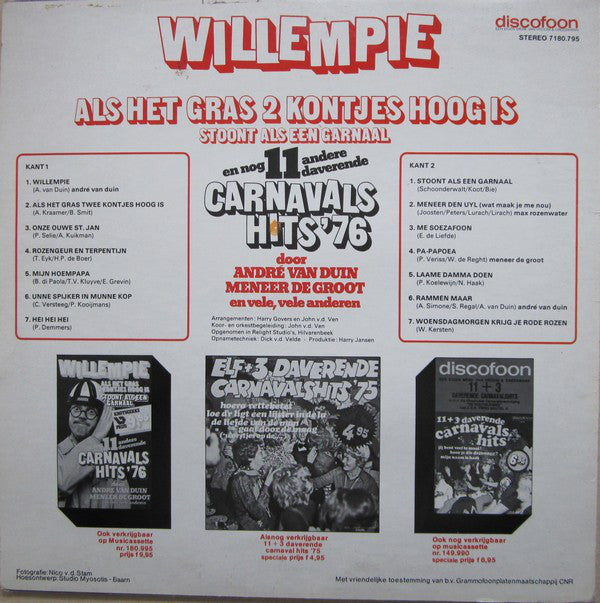 Various - Willempie, Als Het Gras 2 Kontjes Hoog Is, Stoont Als Een Garnaal '76 (LP) 41263 Vinyl LP Goede Staat