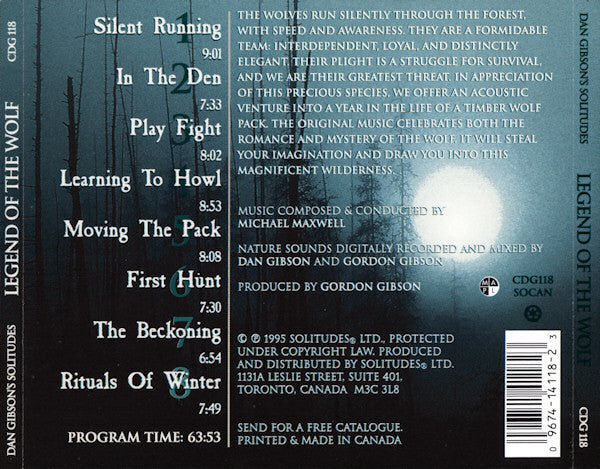 Dan Gibson & Michael Maxwell - Legend Of The Wolf (CD) Compact Disc Goede Staat
