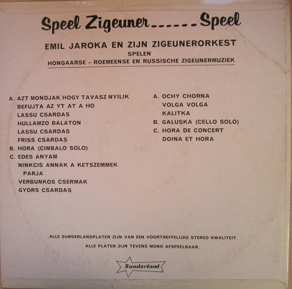 Ensemble Elemèr Jaroka - Speel Zigeuner....Speel (LP) 49934 Vinyl LP VINYLSINGLES.NL
