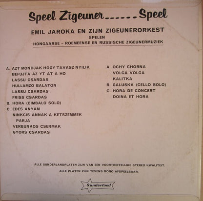 Ensemble Elemèr Jaroka - Speel Zigeuner....Speel (LP) 49934 Vinyl LP VINYLSINGLES.NL