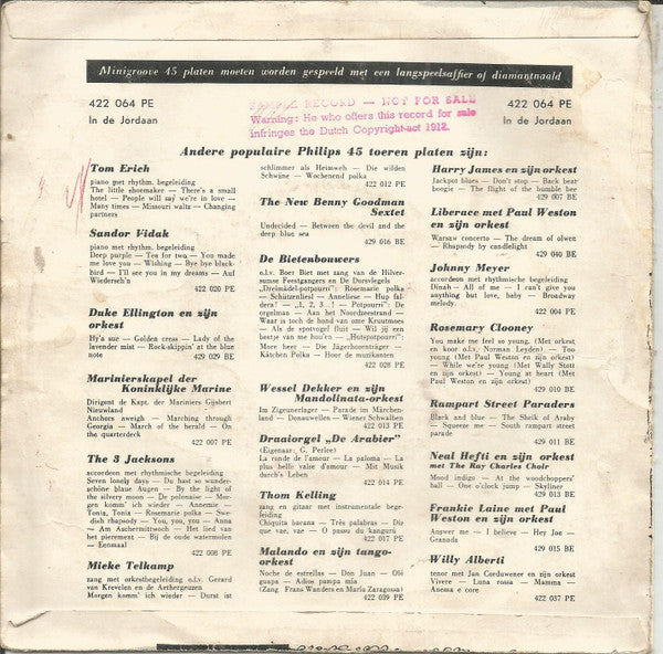 Jordaan Cabaret - In de Jordaan No. 1