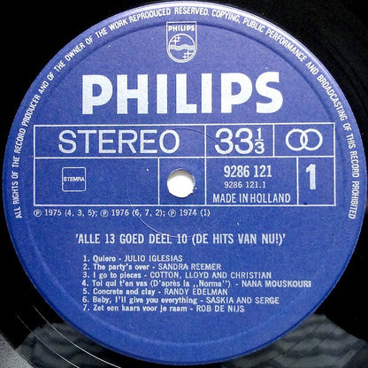 Various - Alle 13 Goed! Deel 10 (LP) 50365