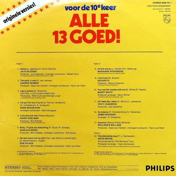 Various - Alle 13 Goed! Deel 10 (LP) Vinyl LP Goede Staat