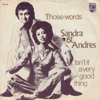 Sandra & Andres - Those Words Vinyl Singles Vinyl (G) <br> Hoes (F) "VINYLSINGLES.NL"