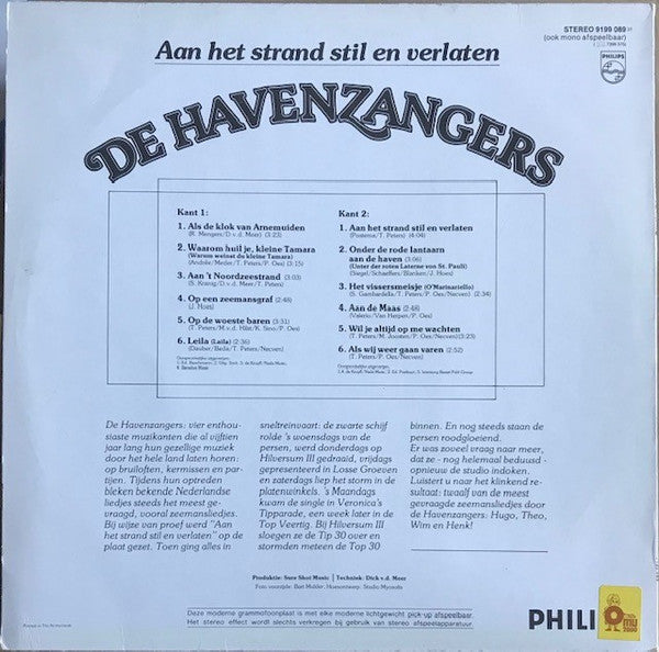 Havenzangers - Aan Het Strand Stil En Verlaten (LP) Vinyl LP Vinyl Very Good (VG) <br> Hoes Good Plus (G+)