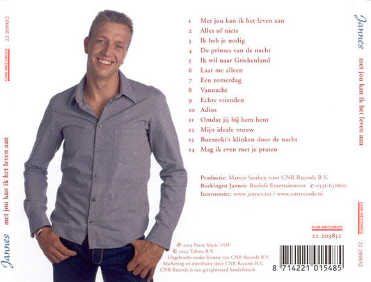 Jannes - Met Jou Kan Ik Het Leven Aan (CD) Compact Disc Goede Staat "VINYLSINGLES.NL"