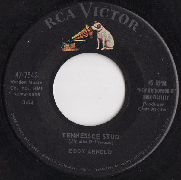 Eddy Arnold - Tennessee Stud Vinyl Singles Vinyl Very Good (VG) <br> Hoes Generic