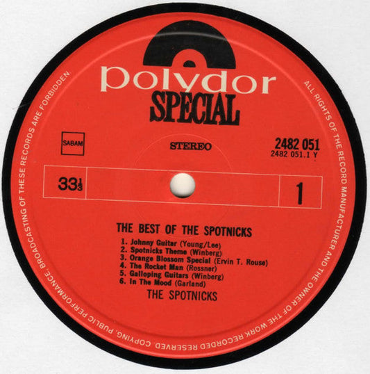 Spotnicks - The Best Of The Spotnicks (LP) Vinyl LP Vinyl Zeer Goed / Hoesje Goed "VINYLSINGLES.NL"