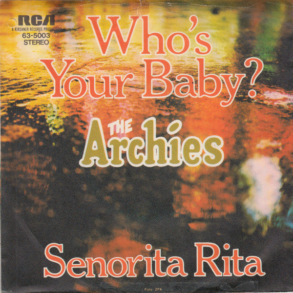 Archies - Who's Your Baby? Vinyl Singles Vinyl Very Good (VG) <br> Hoes Good Plus (G+)