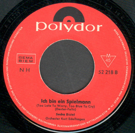 Sacha Distel - Deine Stimme Am Telefon (Endstation) Vinyl Singles Vinyl Very Good (VG) <br> Hoes Generic