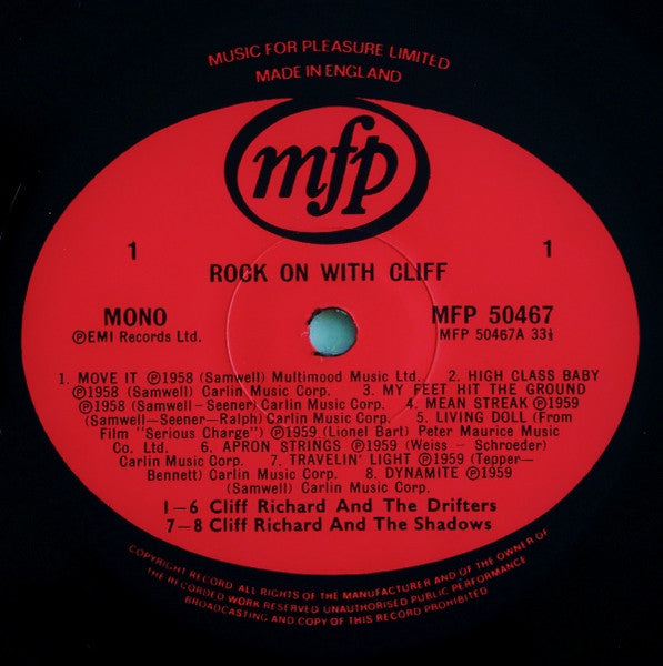 Cliff Richard - Rock On With Cliff (LP)