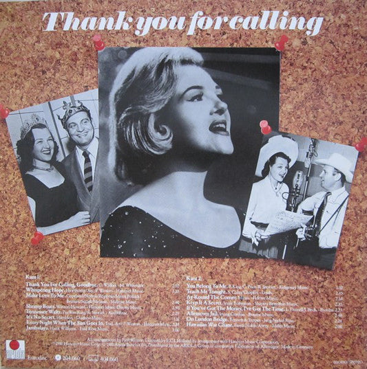 Jo Stafford - Thank You For Calling (LP) Vinyl LP Vinyl Zeer Goed / Hoesje Goed "VINYLSINGLES.NL"